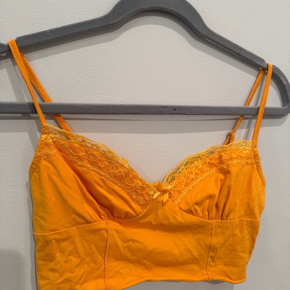 NWOT Princess Polly Orange Lace Trim Cami Top - Picture 2 of 4